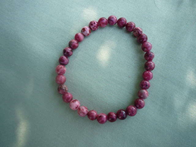 Natural Rhodonite Gemstone Bracelet Discovering and developing hidden talents, compassion, love, generosity, altruism  4148